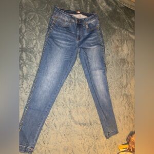 Reba Studded Skinny Blue Jeans